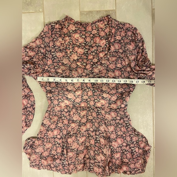 LoveShackFancy Cassidy Mini Dress Light Blushing Berries Size Small - Picture 6 of 8